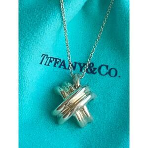 Tiffany & Co. Sterling Silver Cross Pendant Necklace – 16"